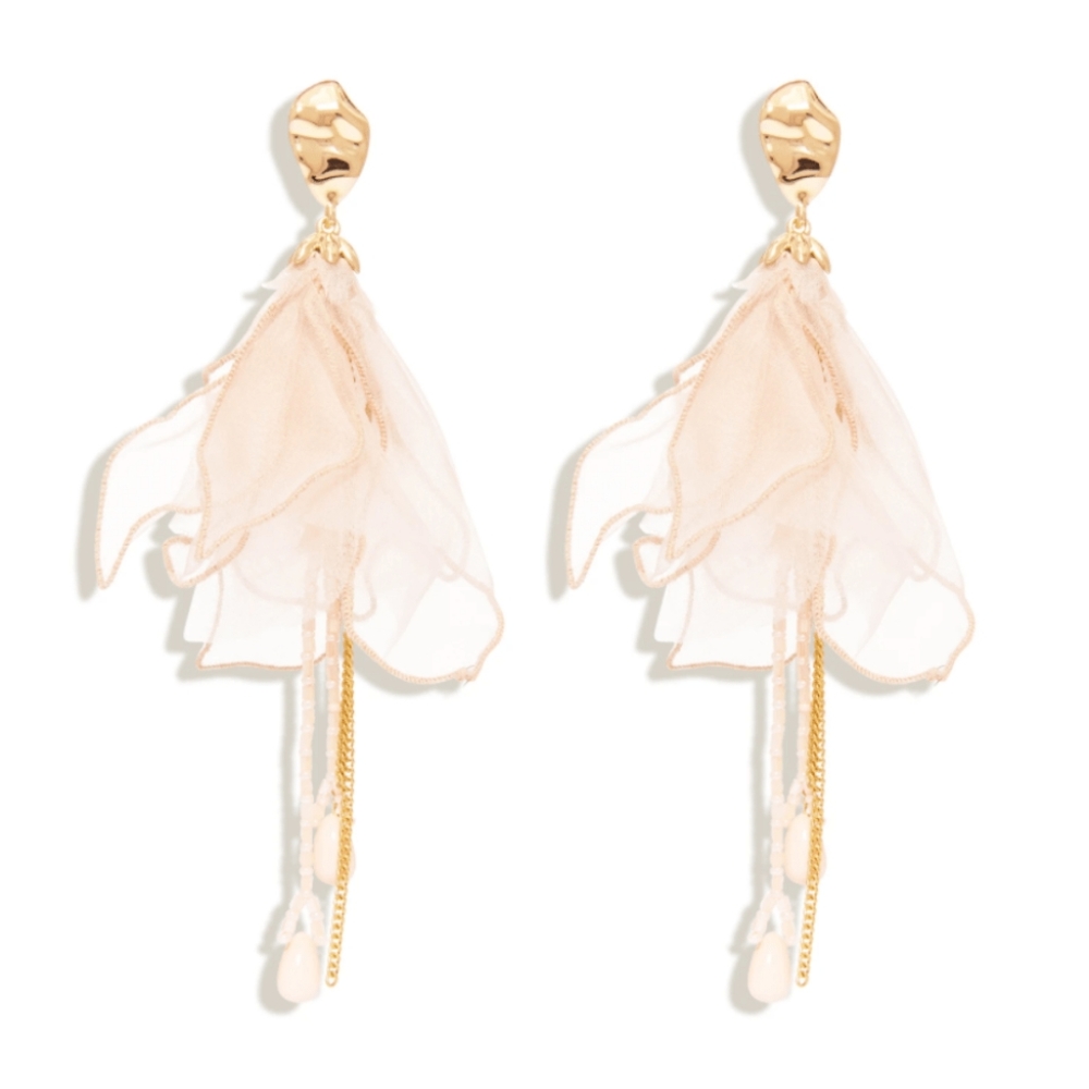 Mignonne Gavigan Farrah Organza Drop Crystal Earrings